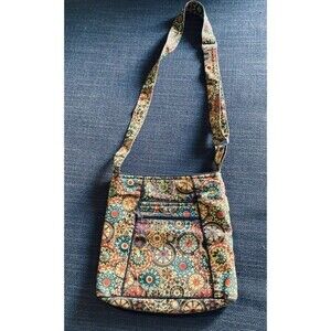 Crossbody Purse Blue Geometric Mandala...Star Print Hippie Shoulder Bag